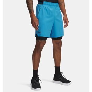 NWT Under Armour Men's UA Vanish Woven 2-in-1 Shorts in Tech Blue size Large